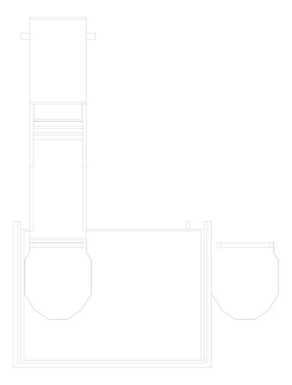 Plan Image of Ladder Rung Kattsafe Vertical Caged ParapetPlatform Midway