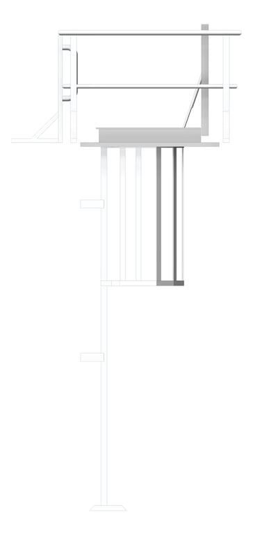 Left Image of Ladder Rung Kattsafe Vertical Caged RoofAccessHatch