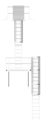 Front Image of Ladder Rung Kattsafe Vertical Caged RoofAccessHatch Midway