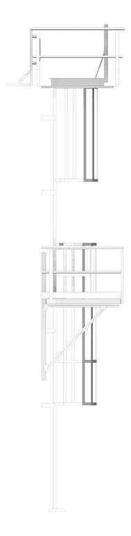 Left Image of Ladder Rung Kattsafe Vertical Caged RoofAccessHatch Midway