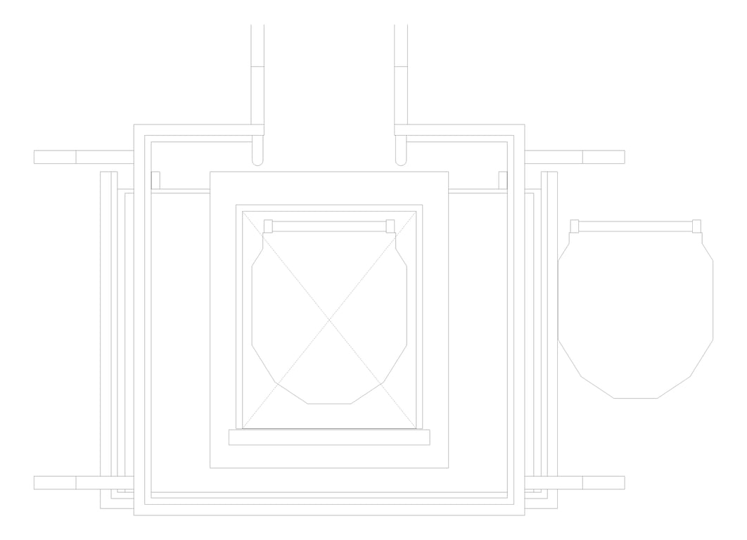 Plan Image of Ladder Rung Kattsafe Vertical Caged RoofAccessHatch Midway