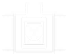 Plan Image of Ladder Rung Kattsafe Vertical Caged RoofAccessHatch