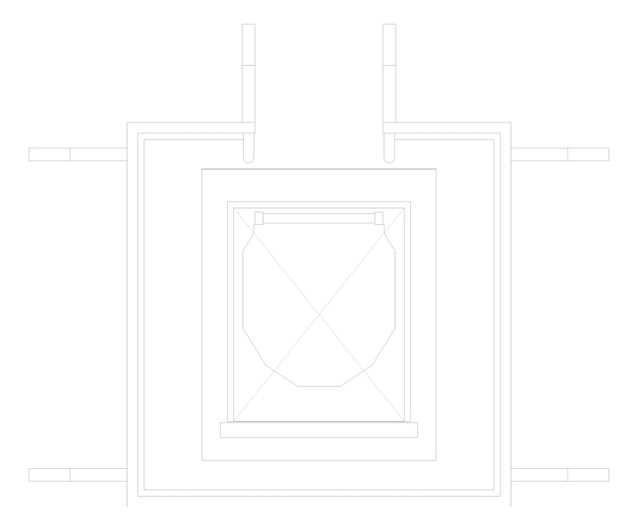 Plan Image of Ladder Rung Kattsafe Vertical Caged RoofAccessHatch