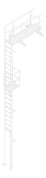 3D Documentation Image of Ladder Rung Kattsafe Vertical FallArrest AccessKit