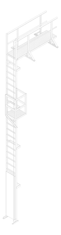 3D Documentation Image of Ladder Rung Kattsafe Vertical FallArrest AccessKit