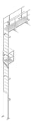 3D Shaded Image of Ladder Rung Kattsafe Vertical FallArrest AccessKit
