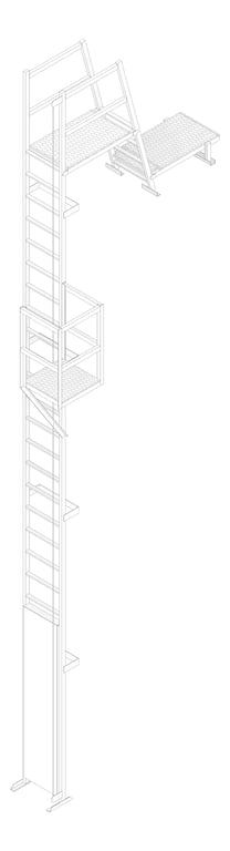 3D Documentation Image of Ladder Rung Kattsafe Vertical FallArrest ParapetPlatform