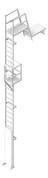 3D Shaded Image of Ladder Rung Kattsafe Vertical FallArrest ParapetPlatform