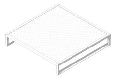 3D Shaded Image of FallProtection Skylight Kattsafe Framed