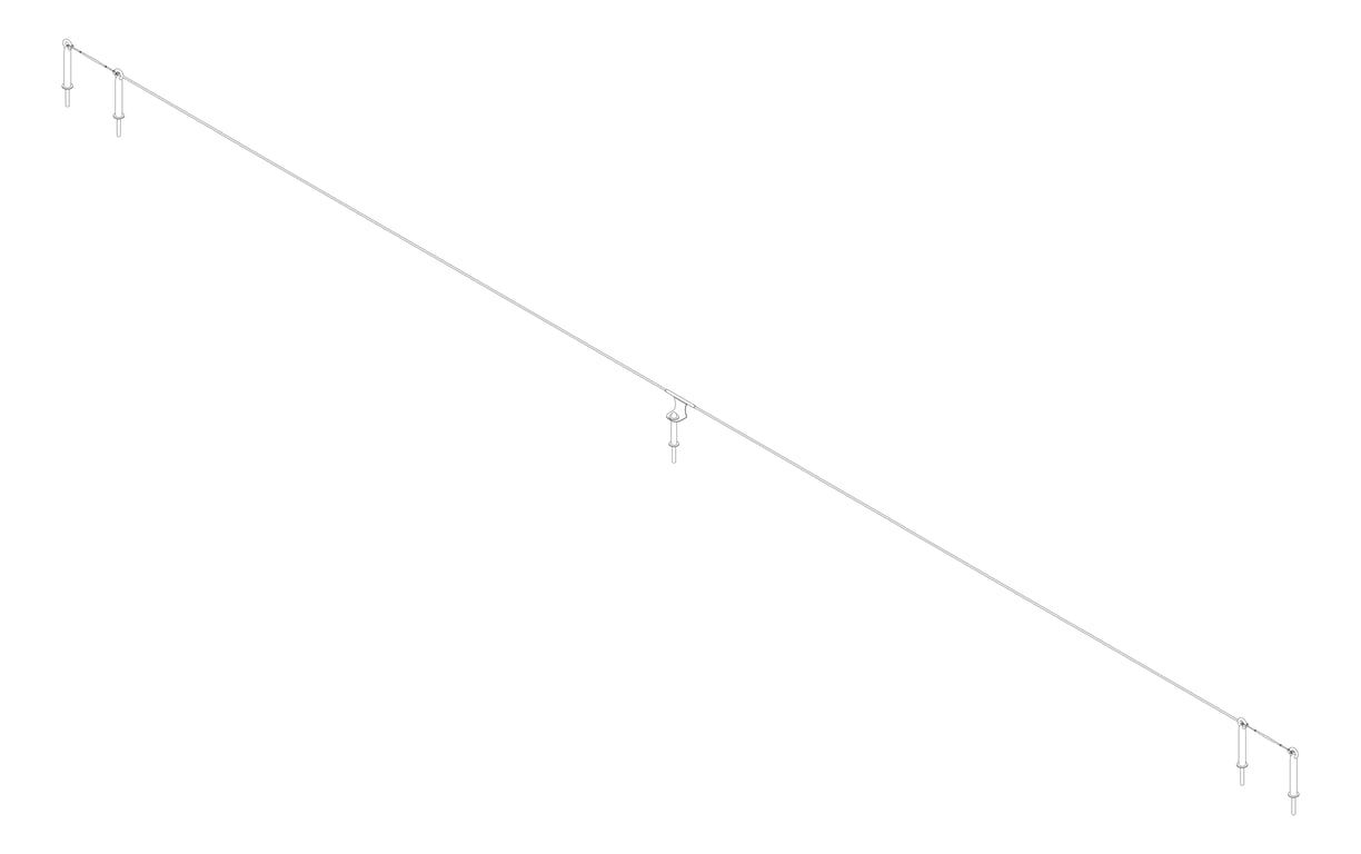 3D Documentation Image of FallProtection StaticLine Kattsafe ConcreteMount 150mmRaised
