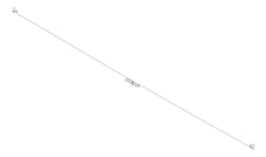 3D Shaded Image of FallProtection StaticLine Kattsafe WallMount