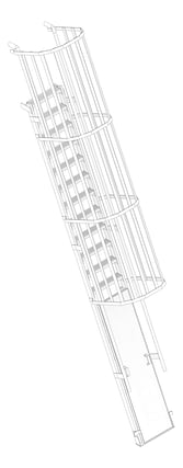 3D Documentation Image of Ladder Step Kattsafe PlatformMount