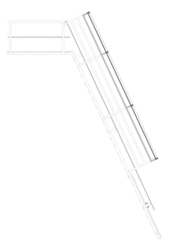 Front Image of Ladder Step Kattsafe WithPlatform