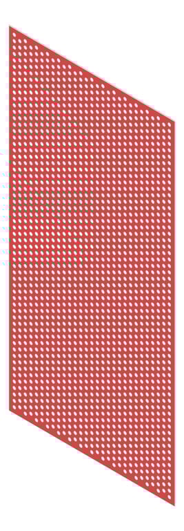 3D Presentation Image of Panel Acoustic Keystone KeyNirvana KP2 2400x1200 PrimaryRed