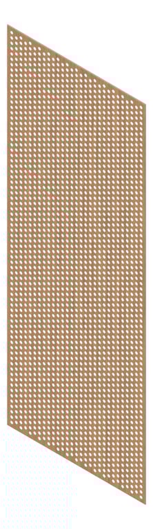 3D Presentation Image of Panel Acoustic Keystone KeyNirvana KP2 3000x1200 FlorentineWalnut