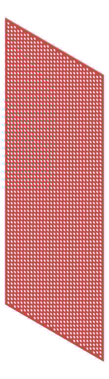 3D Presentation Image of Panel Acoustic Keystone KeyNirvana KP2 3000x1200 PrimaryRed