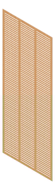 3D Presentation Image of Panel Acoustic Keystone KeyNirvana KS3 3000x1200 ElegantOak