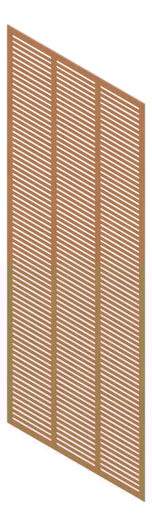 3D Presentation Image of Panel Acoustic Keystone KeyNirvana KS3 3000x1200 EuropeanWalnut