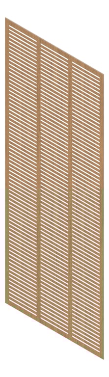 3D Presentation Image of Panel Acoustic Keystone KeyNirvana KS3 3000x1200 FlorentineWalnut