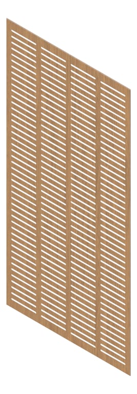 3D Presentation Image of Panel Acoustic Keystone KeyNirvana KS4 2400x1200 FlorentineWalnut