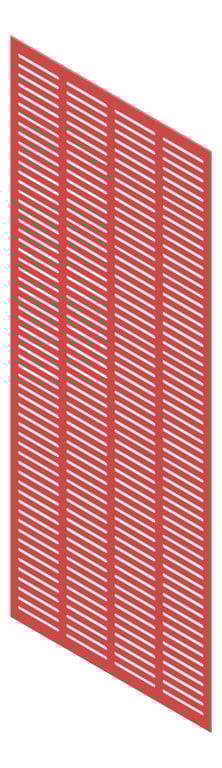 3D Presentation Image of Panel Acoustic Keystone KeyNirvana KS4 3000x1200 PrimaryRed