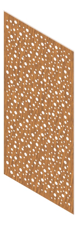 3D Presentation Image of Panel Acoustic Keystone KeyPly Designer 1200x600 HoopPly WalnutStain