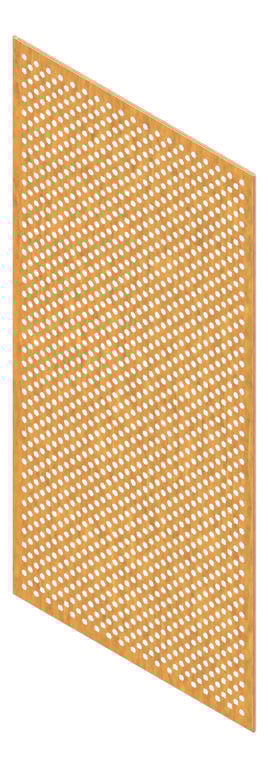 3D Presentation Image of Panel Acoustic Keystone KeyPly KP1 1200x600 HoopPly BlackbuttStain