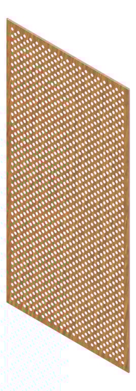 3D Presentation Image of Panel Acoustic Keystone KeyPly KP1 1200x600 HoopPly WalnutStain