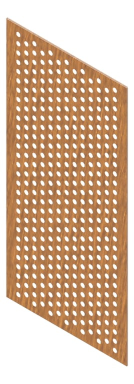 3D Presentation Image of Panel Acoustic Keystone KeyPly KP2 1200x600 HoopPly WalnutStain