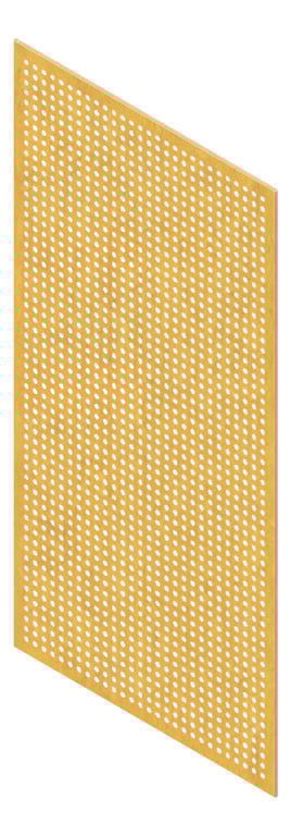 3D Presentation Image of Panel Acoustic Keystone KeyPly KP3 1200x600 HoopPly Ash