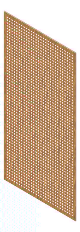 3D Presentation Image of Panel Acoustic Keystone KeyPly KP3 1200x600 HoopPly WalnutStain