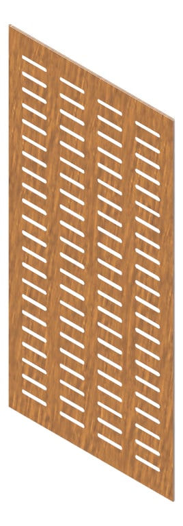 3D Presentation Image of Panel Acoustic Keystone KeyPly KS4 1200x600 HoopPly WalnutStain