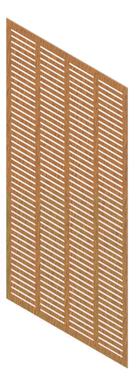 3D Presentation Image of Panel Acoustic Keystone KeyPly KS4 2400x1200 HoopPly WalnutStain