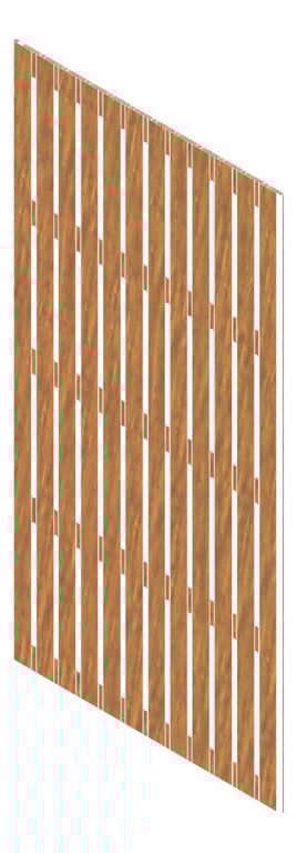 3D Presentation Image of Panel Acoustic Keystone KeyPly Madison 1200x600 HoopPly WalnutStain