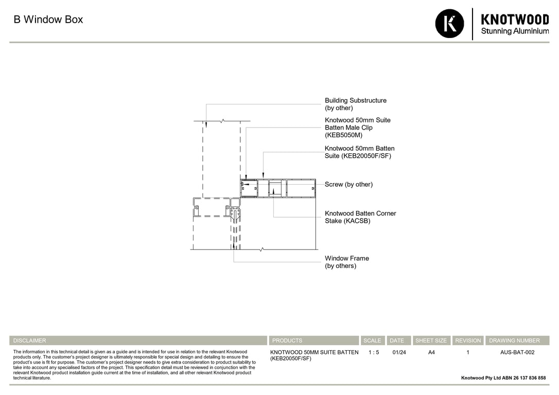 Navigate to AUS-BAT-002 - B Window Box