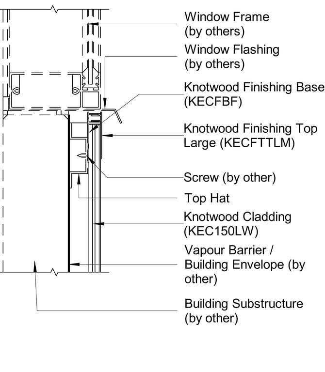 Navigate to TRADITIONAL CLADDING Vertical F Window Detail Sill