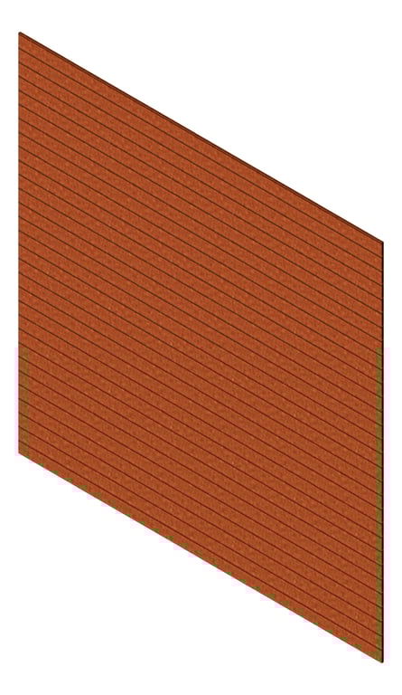3D Presentation Image of Cladding Aluminium Knotwood Traditional Horizontal 100Shadowline AmberRust