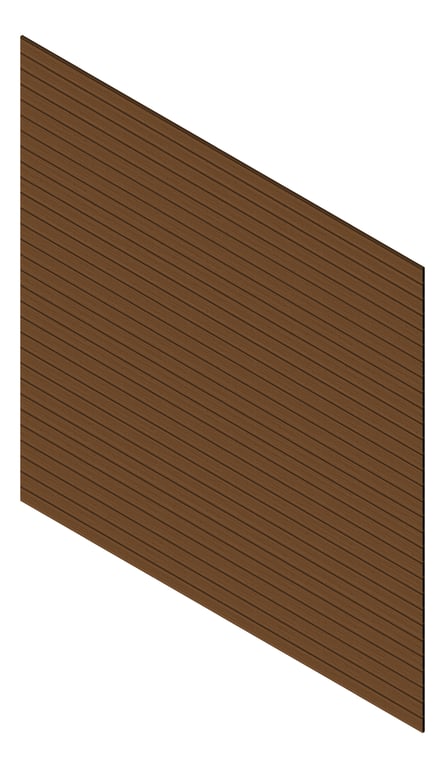 3D Presentation Image of Cladding Aluminium Knotwood Traditional Horizontal 100Shadowline Chestnut