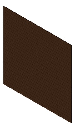 3D Presentation Image of Cladding Aluminium Knotwood Traditional Horizontal 100Shadowline TeakBrown