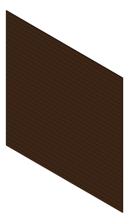 3D Presentation Image of Cladding Aluminium Knotwood Traditional Horizontal 100Shadowline TeakBrown