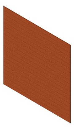 3D Presentation Image of Cladding Aluminium Knotwood Traditional Horizontal 150Flat AmberRust