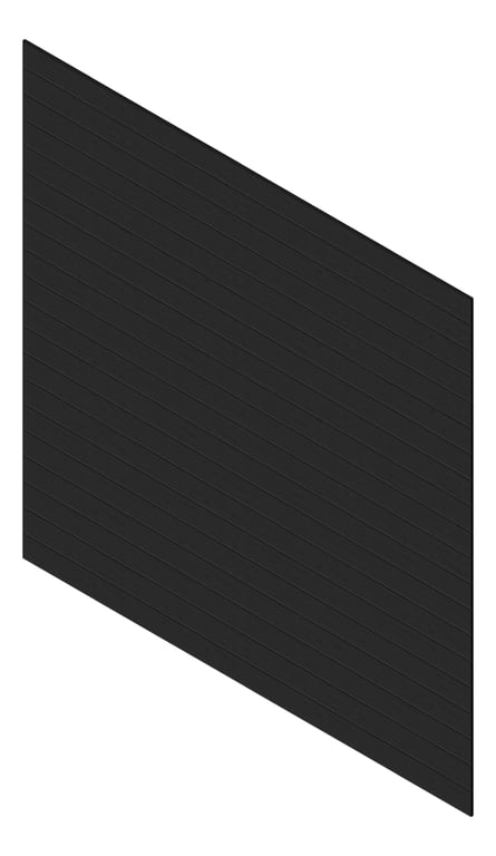 3D Presentation Image of Cladding Aluminium Knotwood Traditional Horizontal 150Flat BlackCedar