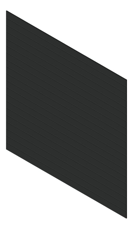 3D Presentation Image of Cladding Aluminium Knotwood Traditional Horizontal 150Flat Black