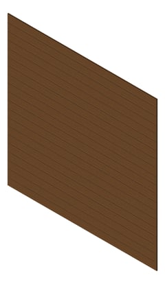 3D Presentation Image of Cladding Aluminium Knotwood Traditional Horizontal 150Flat Chestnut