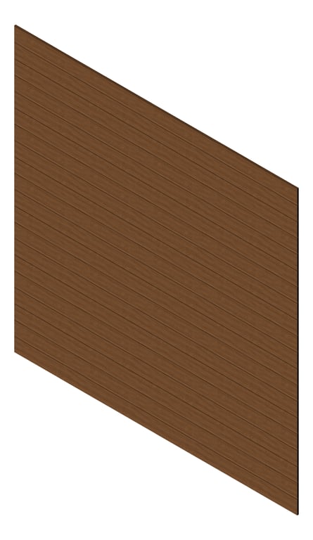 3D Presentation Image of Cladding Aluminium Knotwood Traditional Horizontal 150Flat LightOak