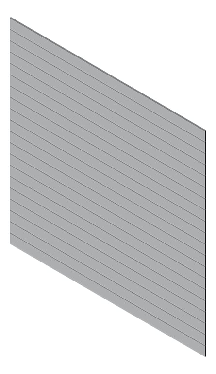 3D Presentation Image of Cladding Aluminium Knotwood Traditional Horizontal 150Flat Silver