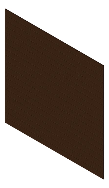 3D Presentation Image of Cladding Aluminium Knotwood Traditional Horizontal 150Flat TeakBrown