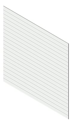 3D Presentation Image of Cladding Aluminium Knotwood Traditional Horizontal 150Flat White