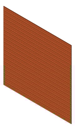 3D Presentation Image of Cladding Aluminium Knotwood Traditional Horizontal 150Shadowline AmberRust