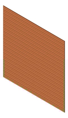 3D Presentation Image of Cladding Aluminium Knotwood Traditional Horizontal 150Shadowline BronzeRust